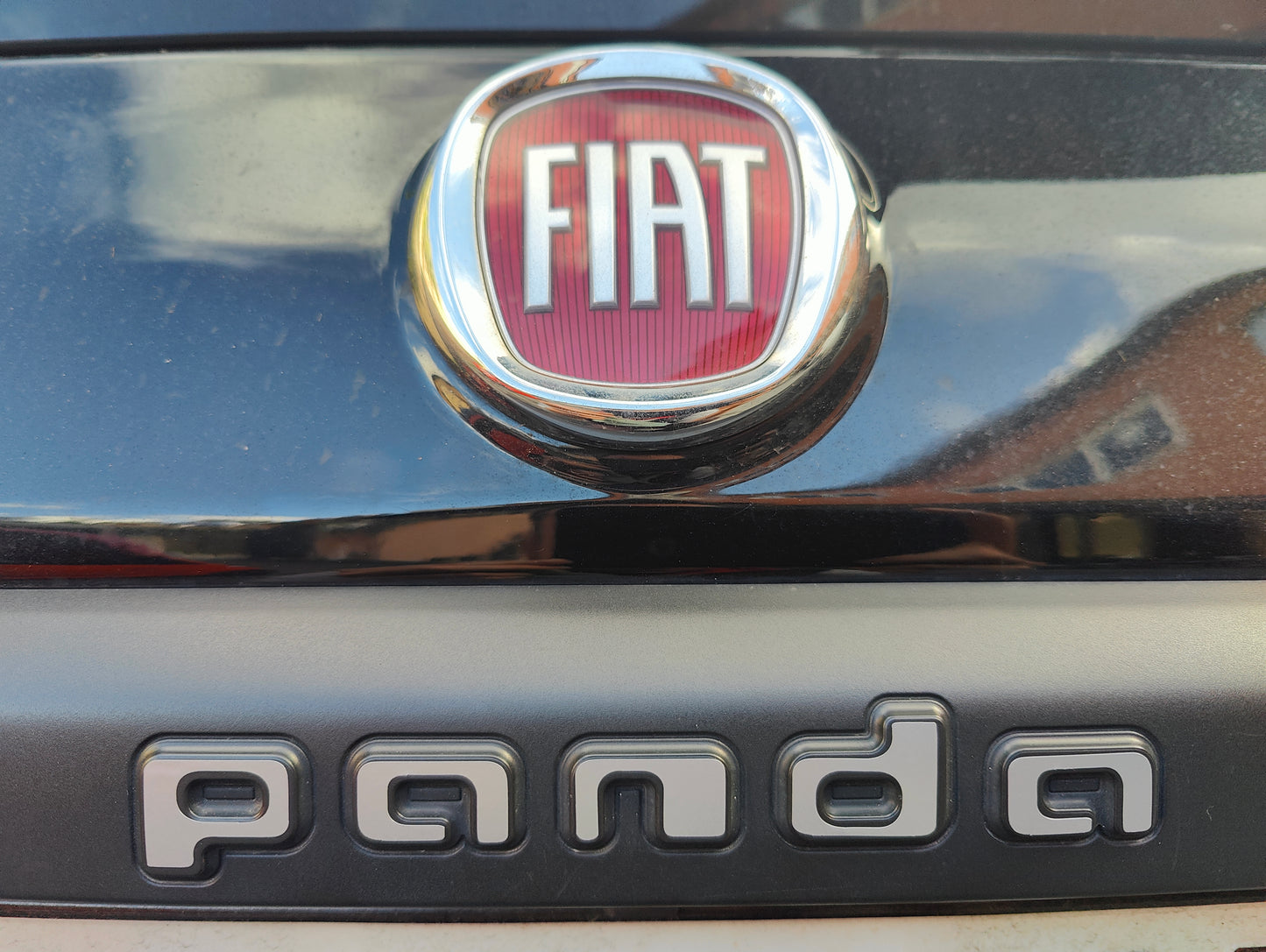 2 Adesivi stikers fiat Panda oroginale NEW logo posteriore