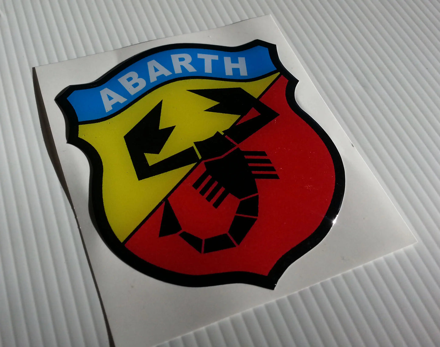 Adesivo Resinato Sticker 3D Fiat 1 /5 /10 cm Abarth old