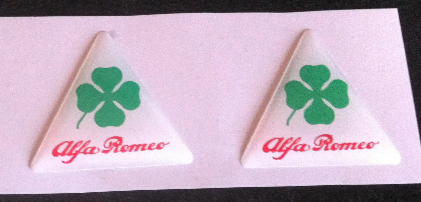 Adesivo resinato 3D alfaromeo quadrifoglio 1/5/10 cm