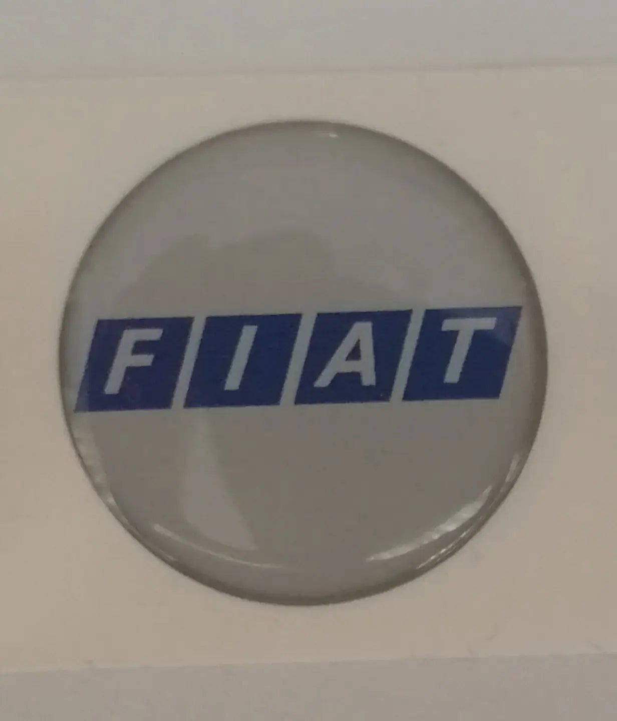 1 Adesivo Resinato 3D Logo rotondo Fiat : prima seconda e terza serie 2/4/6/8/10 cm