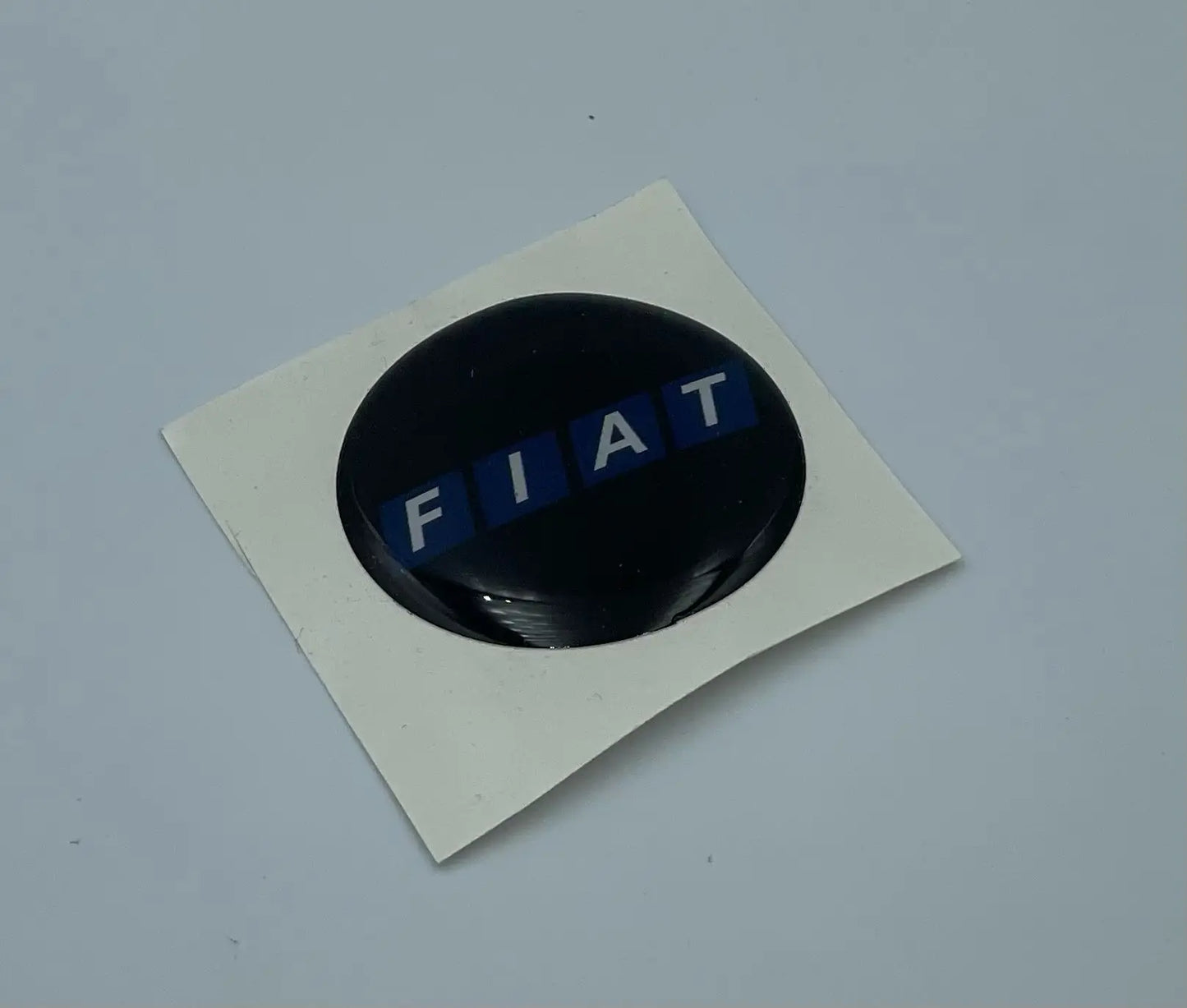 1 Adesivo Resinato 3D Logo rotondo Fiat : prima seconda e terza serie 2/4/6/8/10 cm