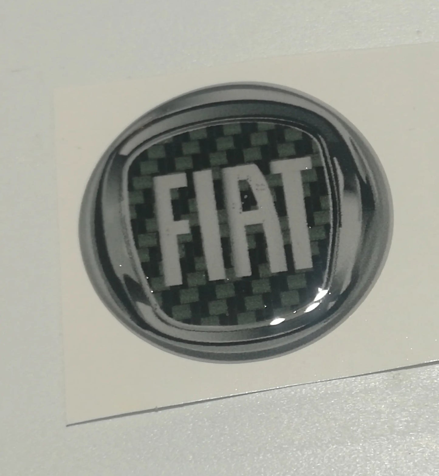 1 Adesivo Resinato 3D Logo rotondo Fiat : prima seconda e terza serie 2/4/6/8/10 cm