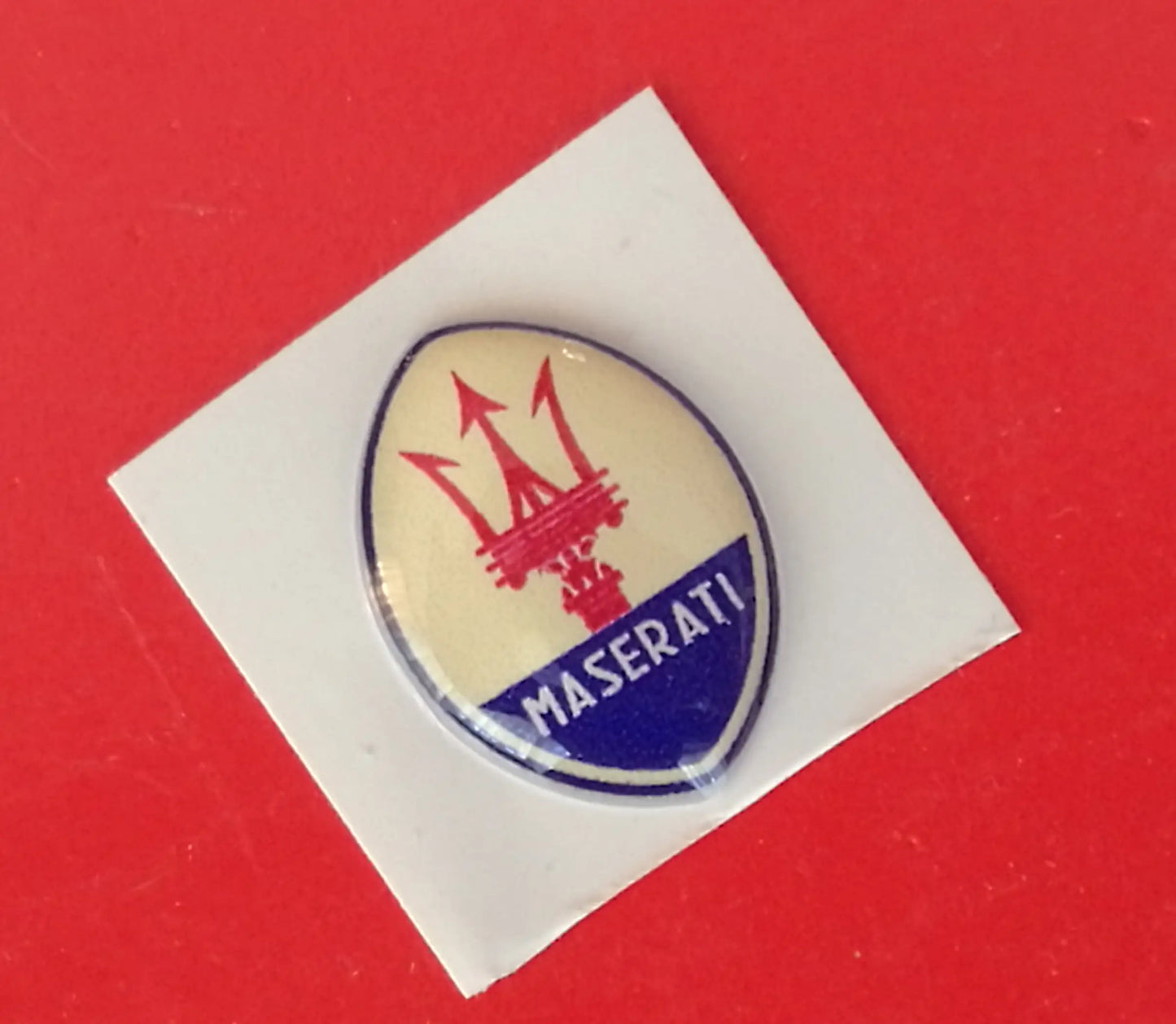 1 Adesivo Resinato 3D Logo Maserati OLD 4,5*7,5 cm