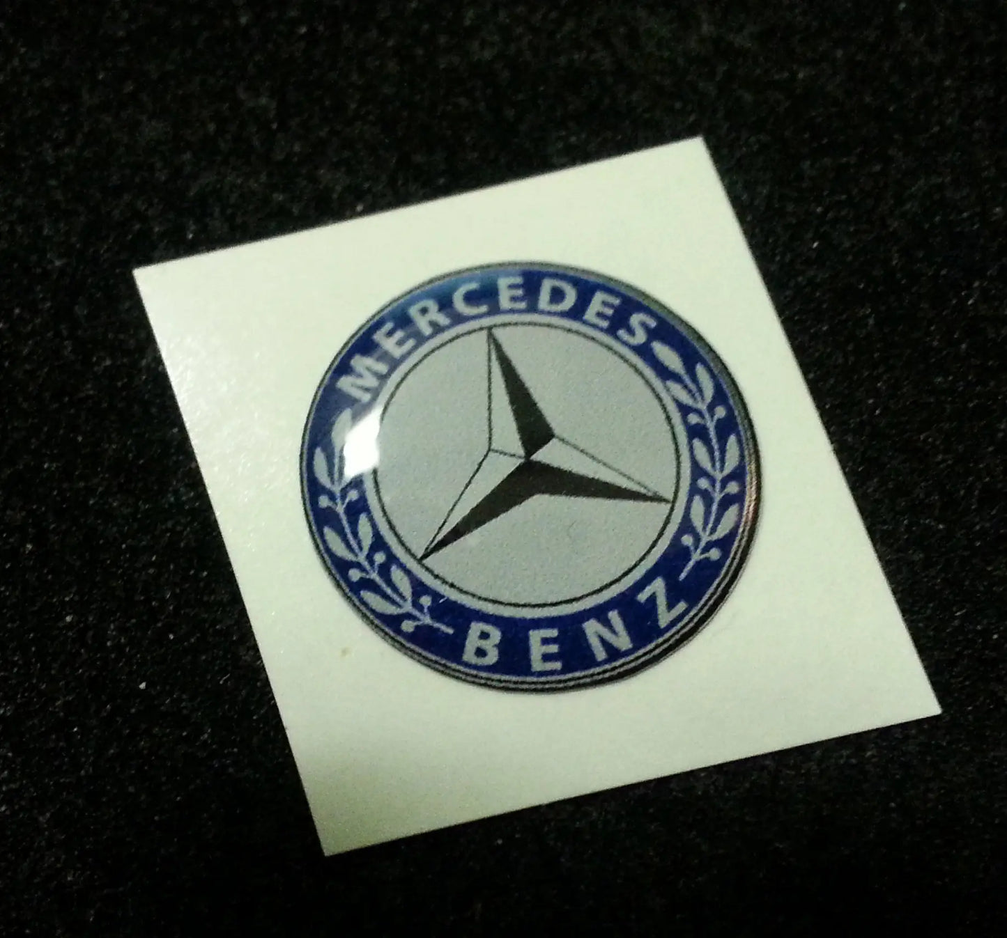 1 Adesivo Resinato Sticker 3D Logo MercedesBenz rotondo 2/6/10 cm