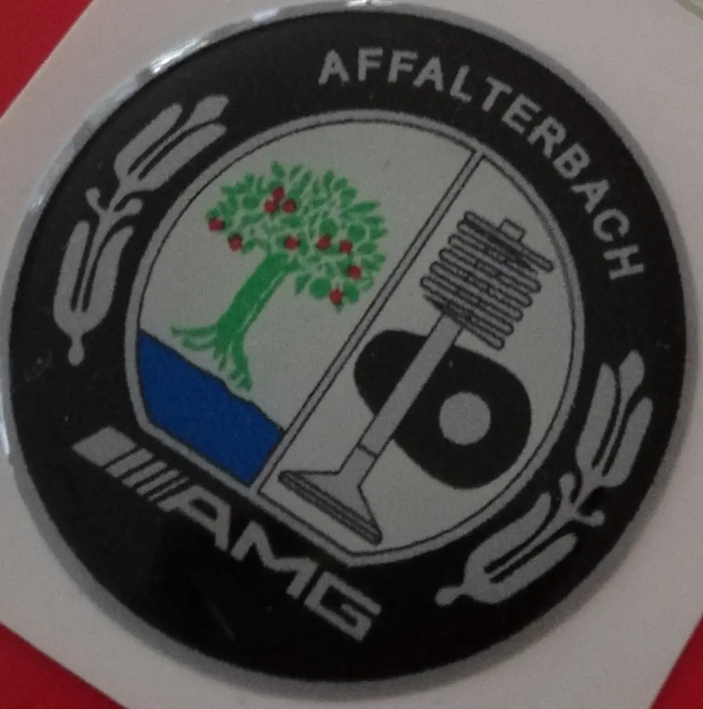 1 Adesivo Resinato Sticker 3D Logo Amg rotondo 2/6/10 cm