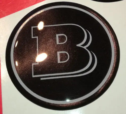 1 Adesivo Resinato 3D Logo Brabus rotondo 1/2/4/6/8/10 cm