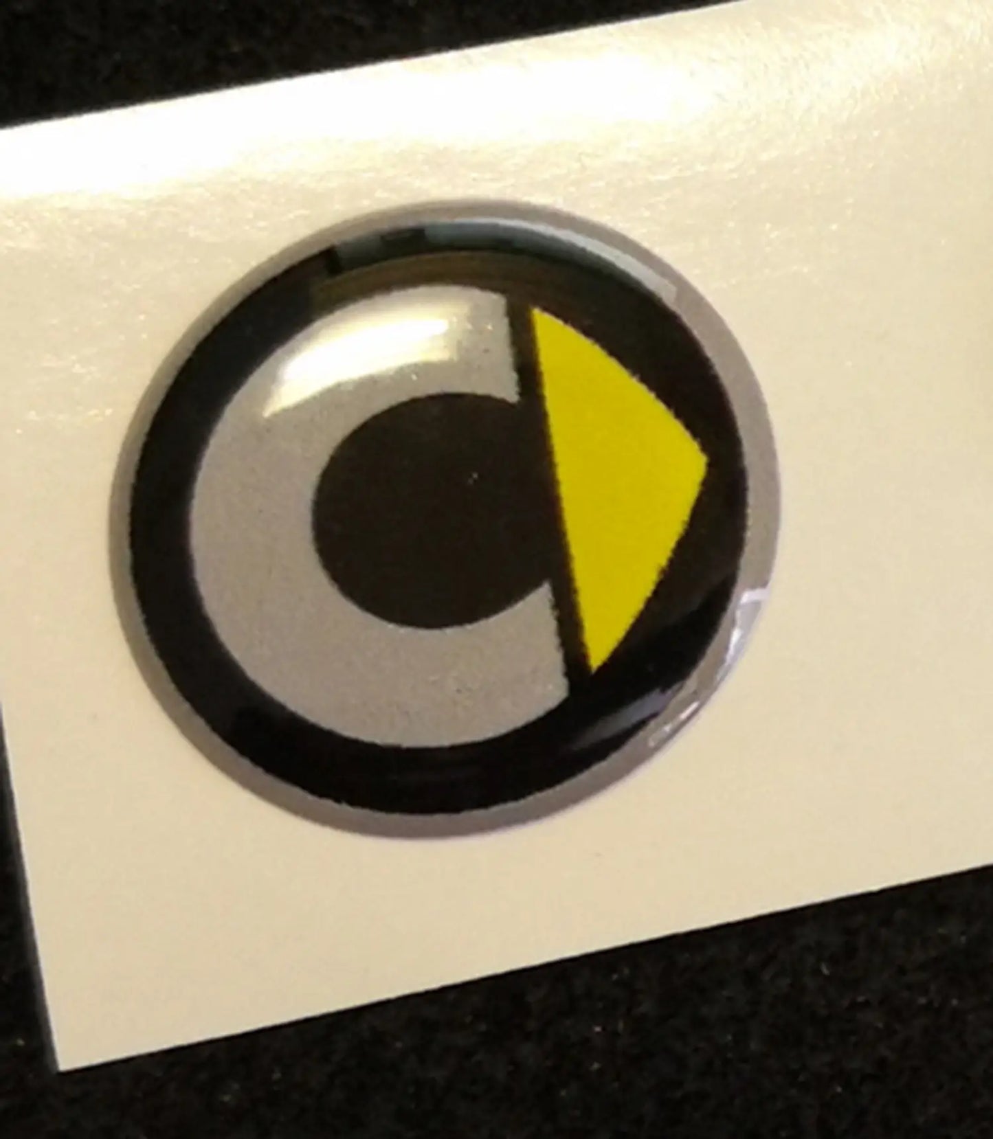 1 Adesivo Resinato Sticker 3D Smart 1cm/2cm/4cm/6cm/8cm/10cm Grigio Giallo Nero