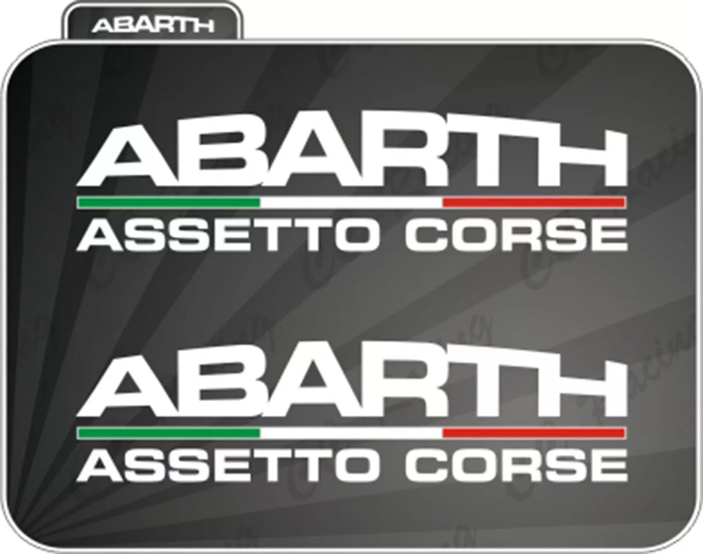 Adesivi auto fiat 500 abarth assetto corsa stickers decal tutti i colori