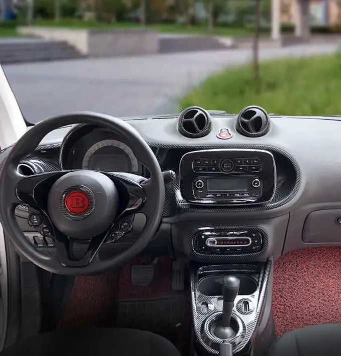 ADESIVO RESINATO 3D 57mm 75mm sul volante Smart ForTwo 453 Brabus