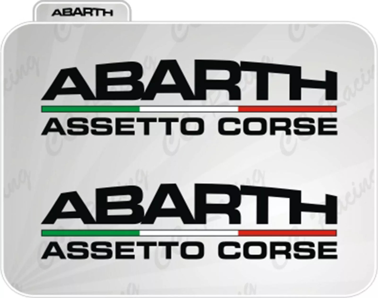 Adesivi auto fiat 500 abarth assetto corsa stickers decal tutti i colori